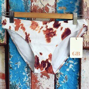 Women's Gianni Bini GB Cowgirl Classic Hipster Swim Bottom S-L Natural NEW